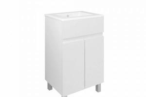 Mueble de baño armario Baho MATTY blanco 50 cm con fondo reducido