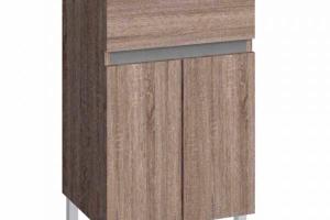 Mueble de baño armario Baho MATTY roble cambrián 50 cm con fondo reducido