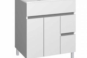 Mueble de baño Baho MATTY blanco 70 cm con armario y 2 cajones