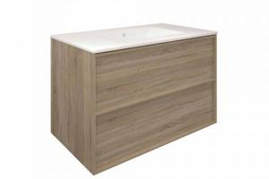 Mueble de baño suspendido Baho FRAME roble natural 100 cm con 2 cajones