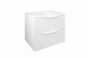 Mueble de baño suspendido Baho LUCCA blanco mate 60 cm con 2 cajones