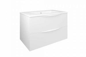 Mueble de baño suspendido Baho LUCCA blanco mate80 cm con 2 cajones