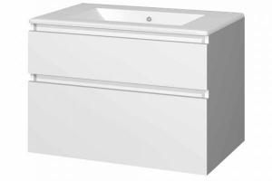 Mueble de baño suspendido Baho MANNING blanco mate 100 cm con 2 cajones